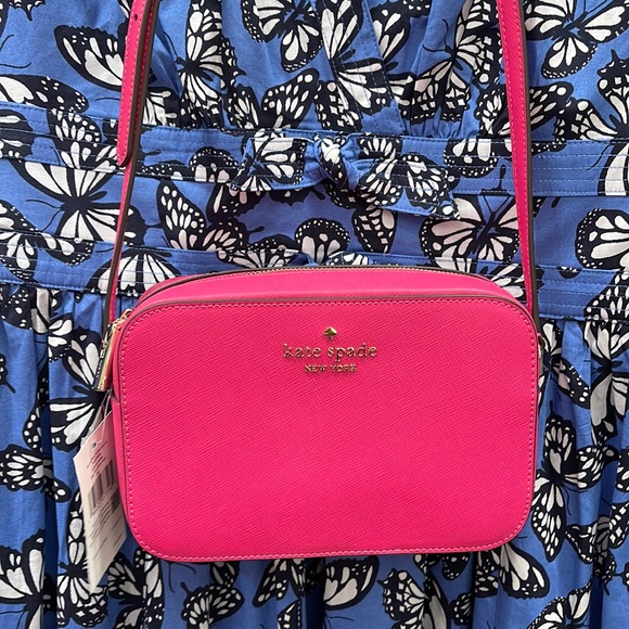 kate spade Handbags - Kate Spade Staci Women’s Crossbody Mini Camera Bag 
Color: Deep Hibiscus 
NWT